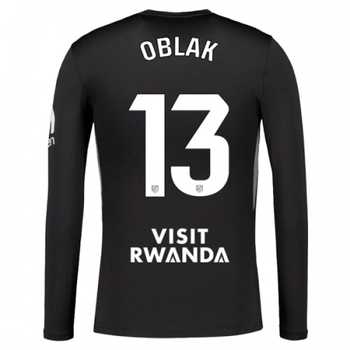 Fotbalový Dres Atlético Madrid Oblak 13 Brankářské 2025-26 Dlouhý Rukáv Černá Fotbalový Dres Atlético Madrid Oblak 13 Brankářské 2025-26 Dlouhý Rukáv Černá